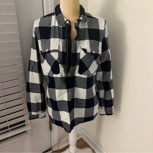 J. Crew Quarter Zip Flannel